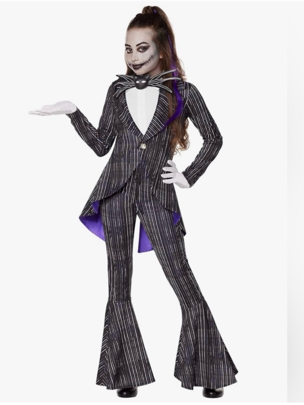Disney Nightmare Before Christmas Jack Skellington Jumpsuit Costume Medium